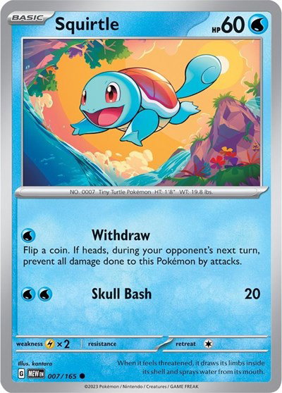 Squirtle #007/165 (Normal) - SV: 151