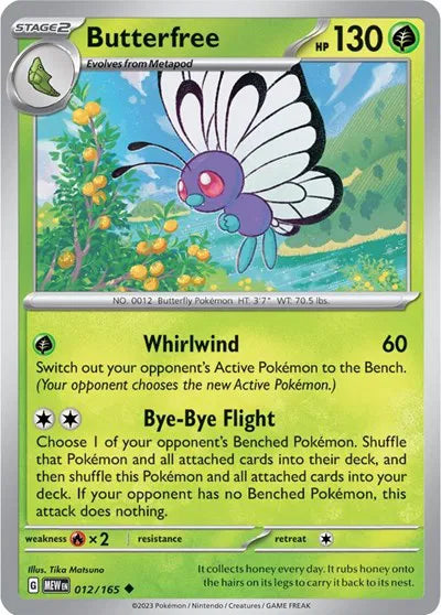 Butterfree #012/165 (Normal) - SV: 151