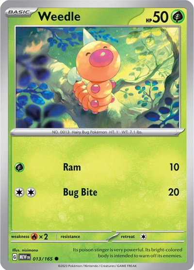 Weedle #013/165 (Normal) - SV: 151