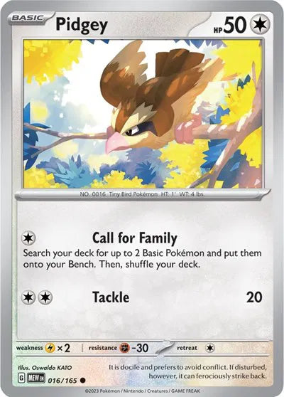 Pidgey #016/165 (Normal) - SV: 151