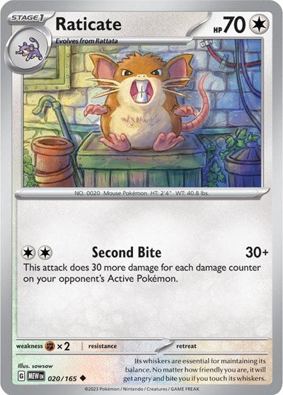 Raticate #020/165 (Normal) - SV: 151