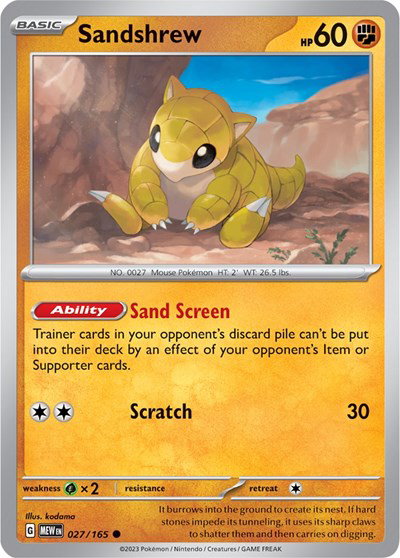 Sandshrew #027/165 (Normal) - SV: 151