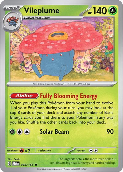 Vileplume #045/165 (Reverse Holofoil) - SV: 151