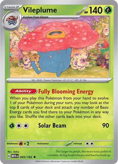 Vileplume #045/165 (Reverse Holofoil) - SV: 151