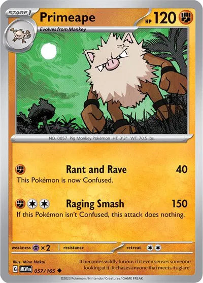 Primeape #057/165 (Normal) - SV: 151