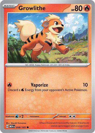 Growlithe #058/165 (Normal) - SV: 151