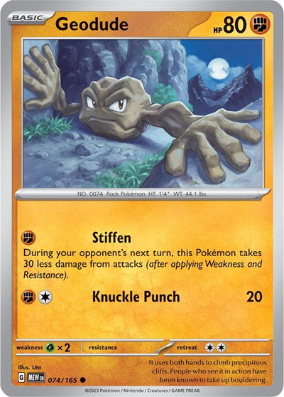 Geodude #074/165 (Normal) - SV: 151