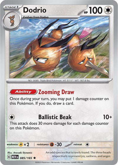 Dodrio #085/165 (Reverse Holofoil) - SV: 151