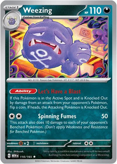 Weezing #110/165 (Reverse Holofoil) - SV: 151
