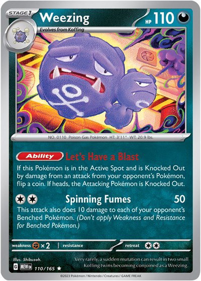 Weezing #110/165 (Reverse Holofoil) - SV: 151