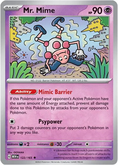 Mr. Mime #122/165 (Reverse Holofoil) - SV: 151