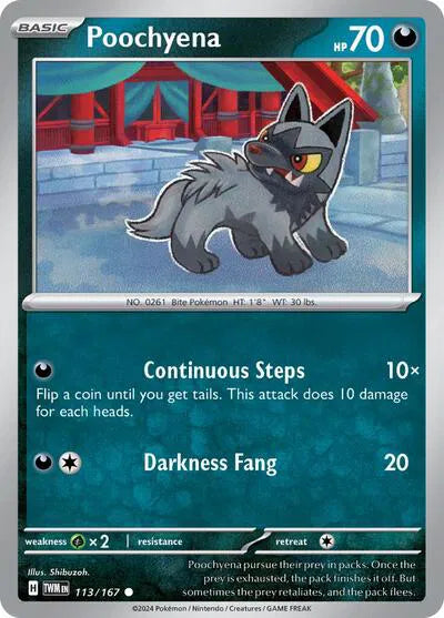 Poochyena #113/167 (Normal) - Twilight Masquerade