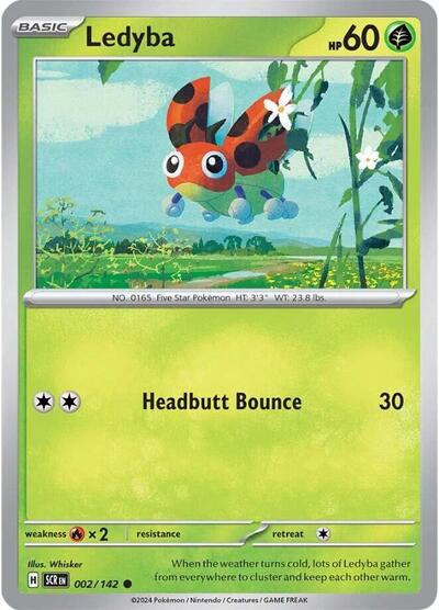 Ledyba #002/142 (Reverse Holofoil) - Stellar Crown