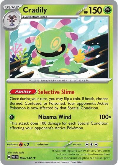 Cradily #006/142 (Reverse Holofoil) - Stellar Crown