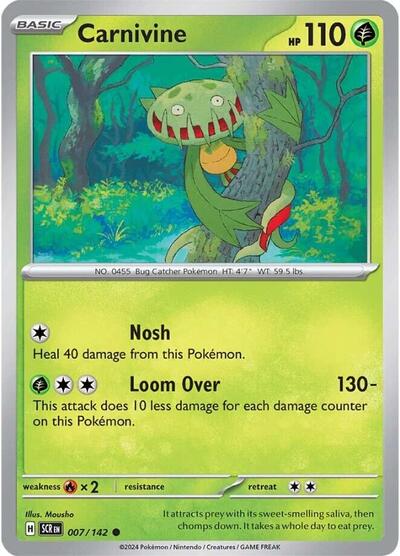 Carnivine #007/142 (Reverse Holofoil) - Stellar Crown