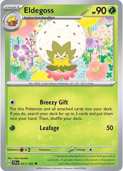 Eldegoss #011/142 (Reverse Holofoil) - Stellar Crown