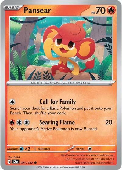 Pansear #021/142 (Reverse Holofoil) - Stellar Crown
