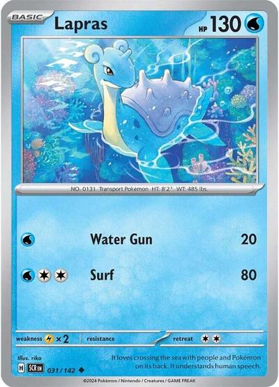 Lapras #031/142 (Reverse Holofoil) - Stellar Crown