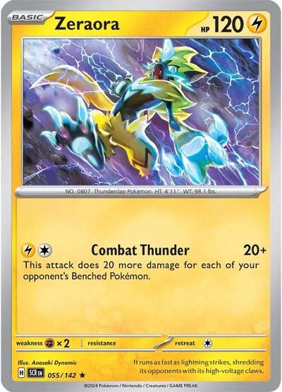 Zeraora #055/142 (Reverse Holofoil) - Stellar Crown