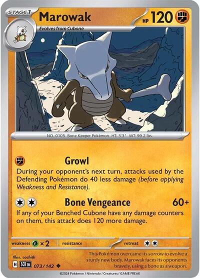 Marowak #073/142 (Reverse Holofoil) - Stellar Crown