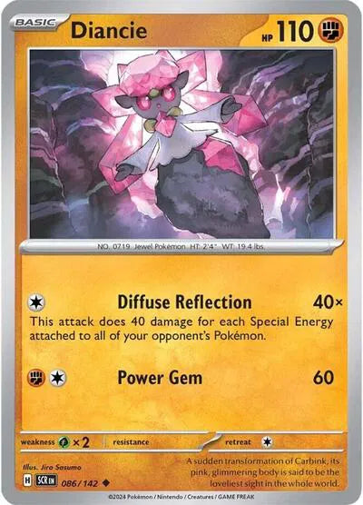 Diancie #086/142 (Reverse Holofoil) - Stellar Crown