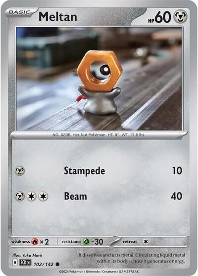 Meltan #102/142 (Reverse Holofoil) - Stellar Crown