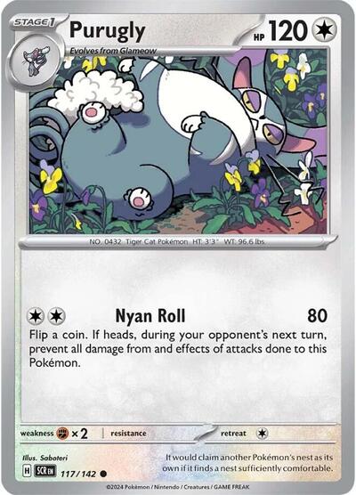 Purugly #117/142 (Reverse Holofoil) - Stellar Crown