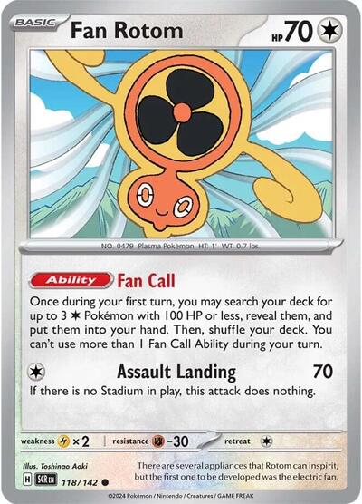 Fan Rotom #118/142 (Reverse Holofoil) - Stellar Crown