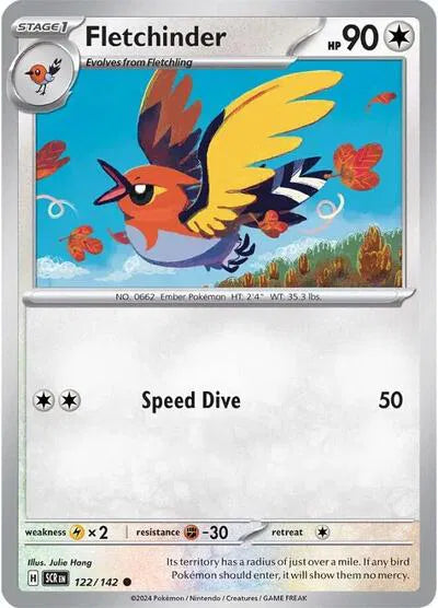Fletchinder #122/142 (Reverse Holofoil) - Stellar Crown