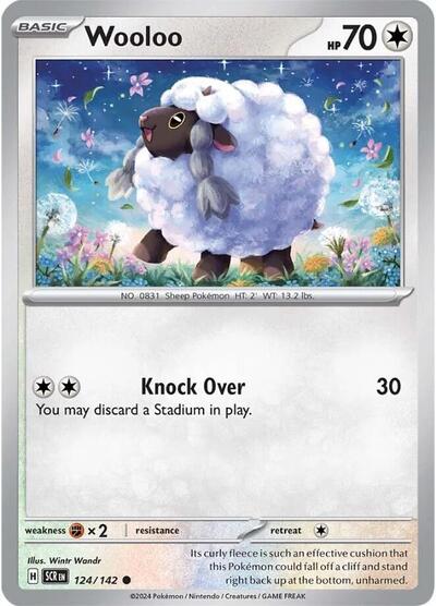 Wooloo #124/142 (Reverse Holofoil) - Stellar Crown