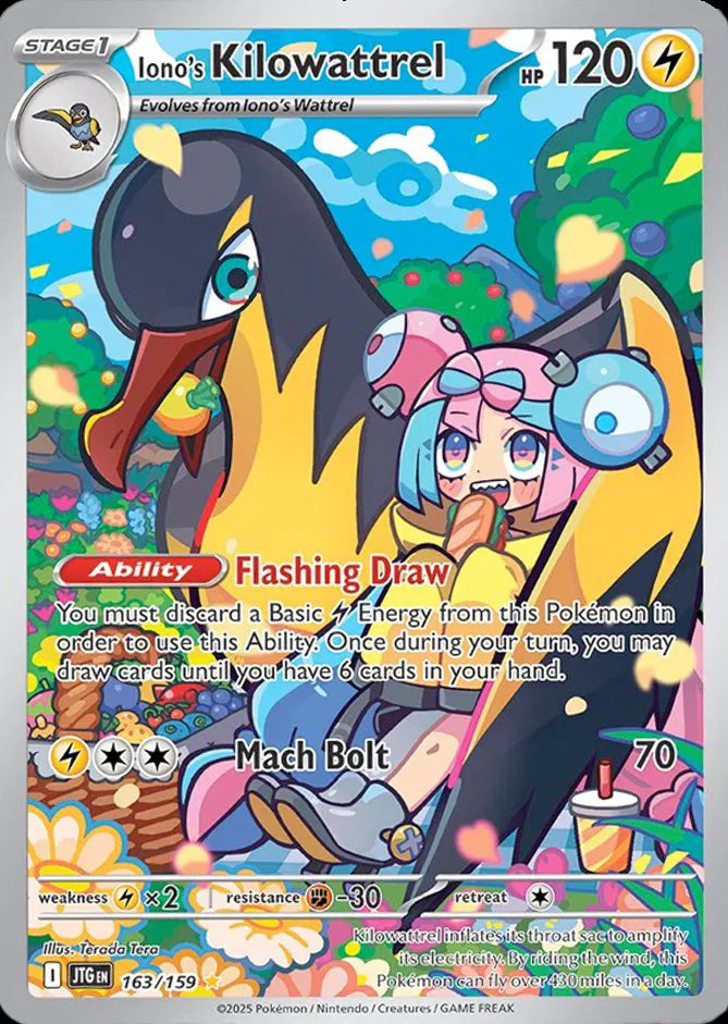 Iono's Kilowattrel #163/159 (Holofoil) - Journey Together
