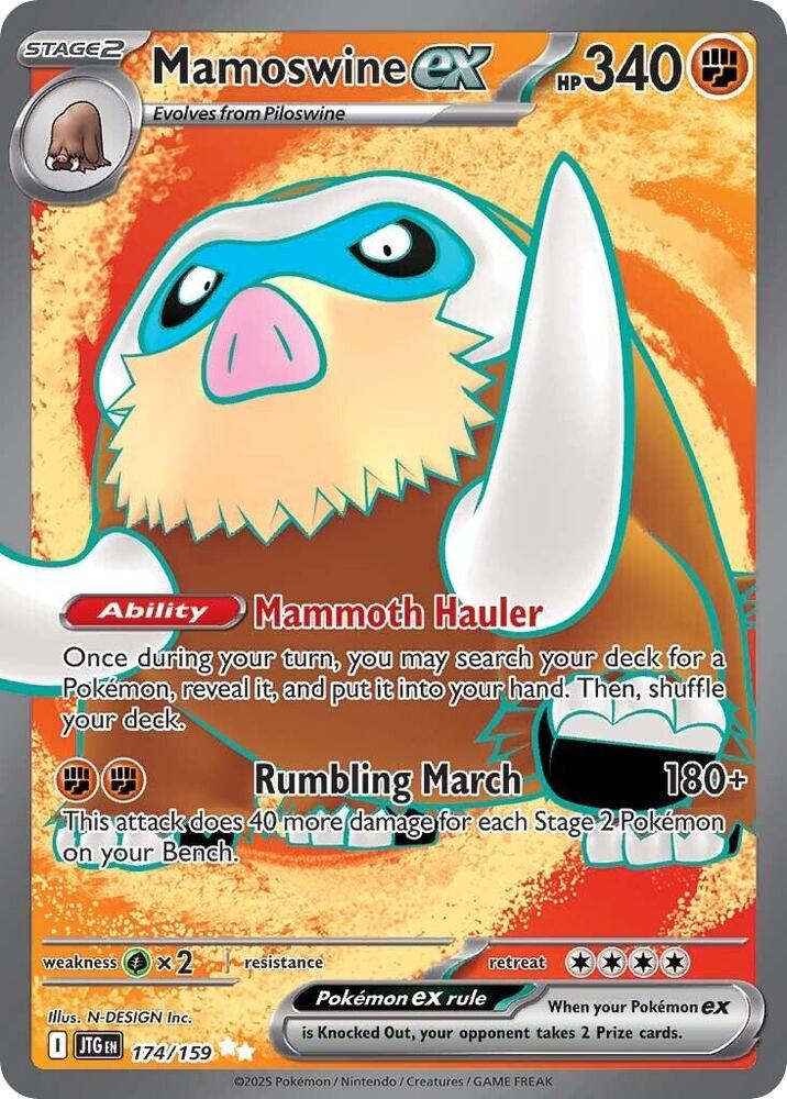 Mamoswine ex #174/159 (Holofoil) - Journey Together