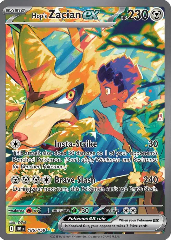 Hop's Zacian ex #176/159 (Holofoil) - Journey Together
