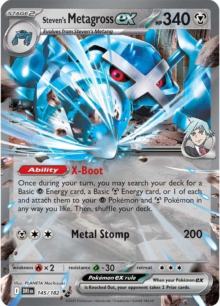 Steven's Metagross ex #145/182 (Holofoil) - Destined Rivals