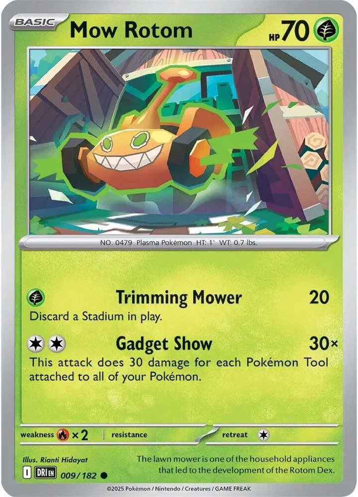Mow Rotom #009/182 (Reverse Holofoil) - Destined Rivals