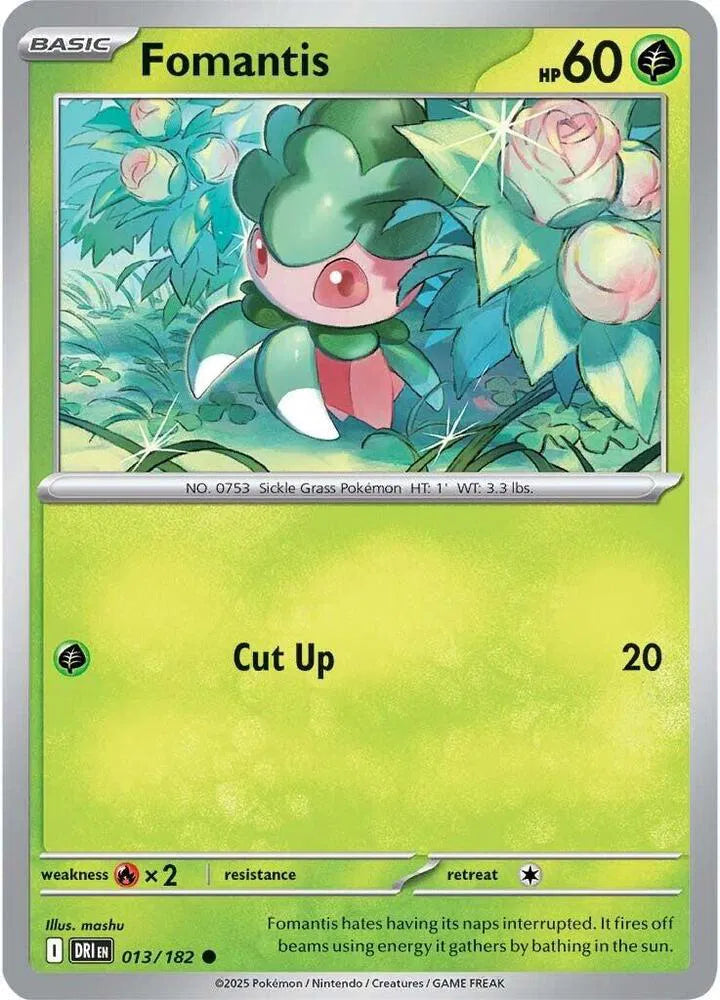 Fomantis #013/182 (Reverse Holofoil) - Destined Rivals