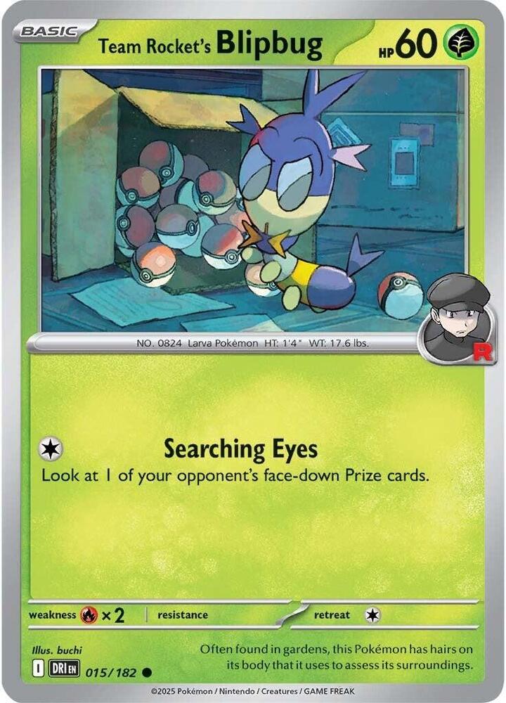 Team Rocket's Blipbug #015/182 (Reverse Holofoil) - Destined Rivals