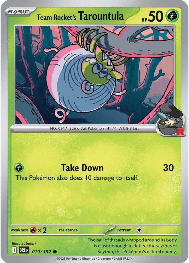Team Rocket's Tarountula #019/182 (Normal) - Destined Rivals