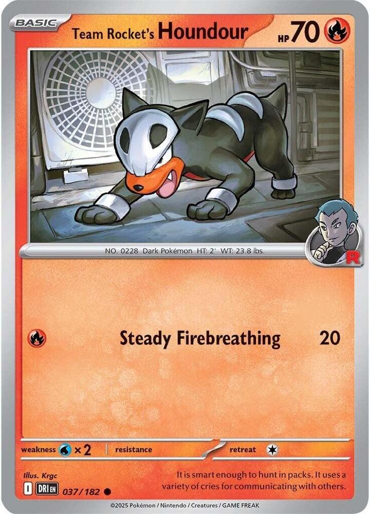 Team Rocket's Houndour #037/182 (Normal) - Destined Rivals