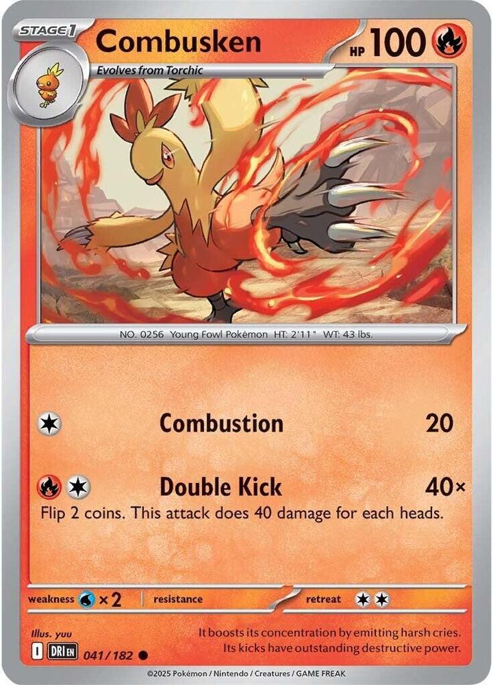 Combusken #041/182 (Reverse Holofoil) - Destined Rivals