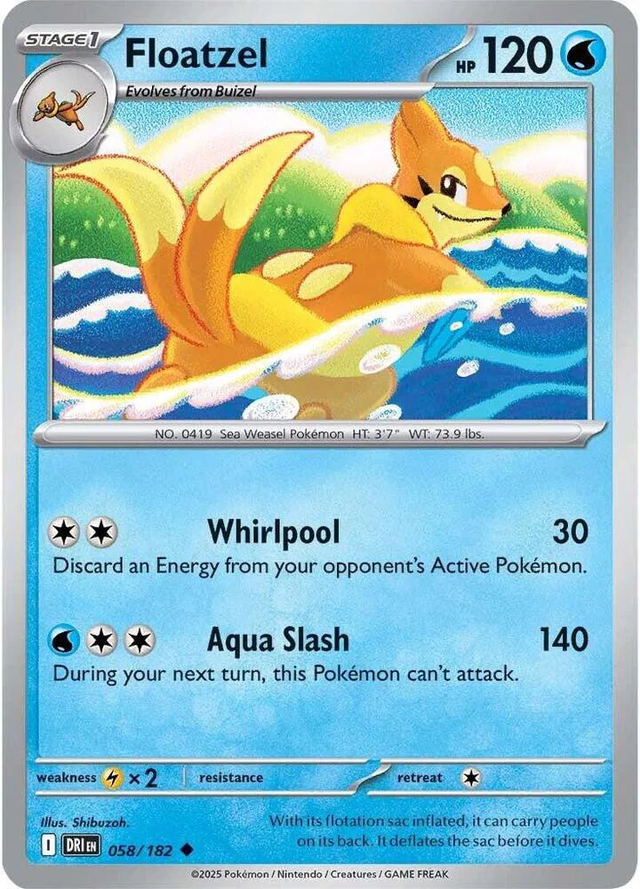 Floatzel #058/182 (Normal) - Destined Rivals