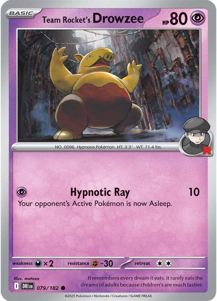 Team Rocket's Drowzee #079/182 (Normal) - Destined Rivals