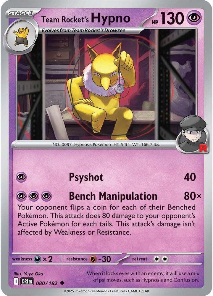 Team Rocket's Hypno #080/182 (Normal) - Destined Rivals