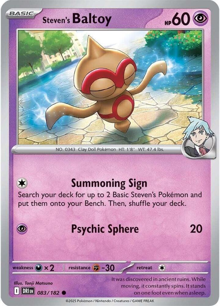 Steven's Baltoy #083/182 (Reverse Holofoil) - Destined Rivals