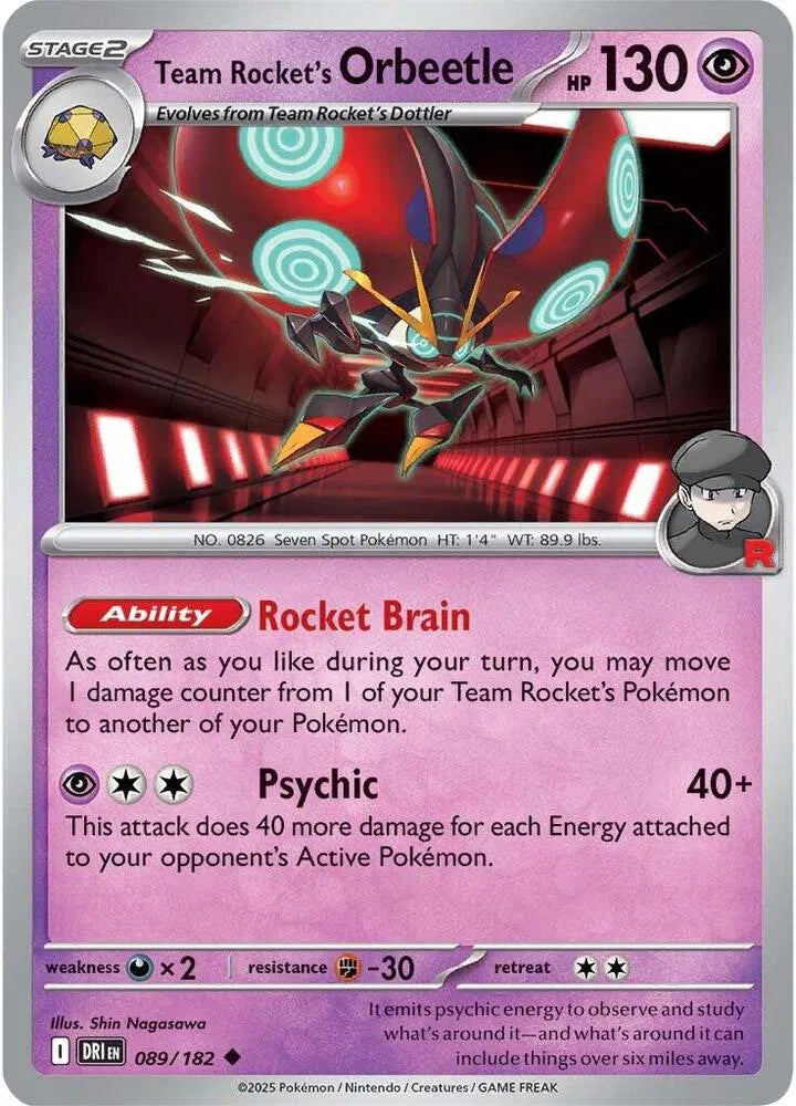 Team Rocket's Orbeetle #089/182 (Normal) - Destined Rivals