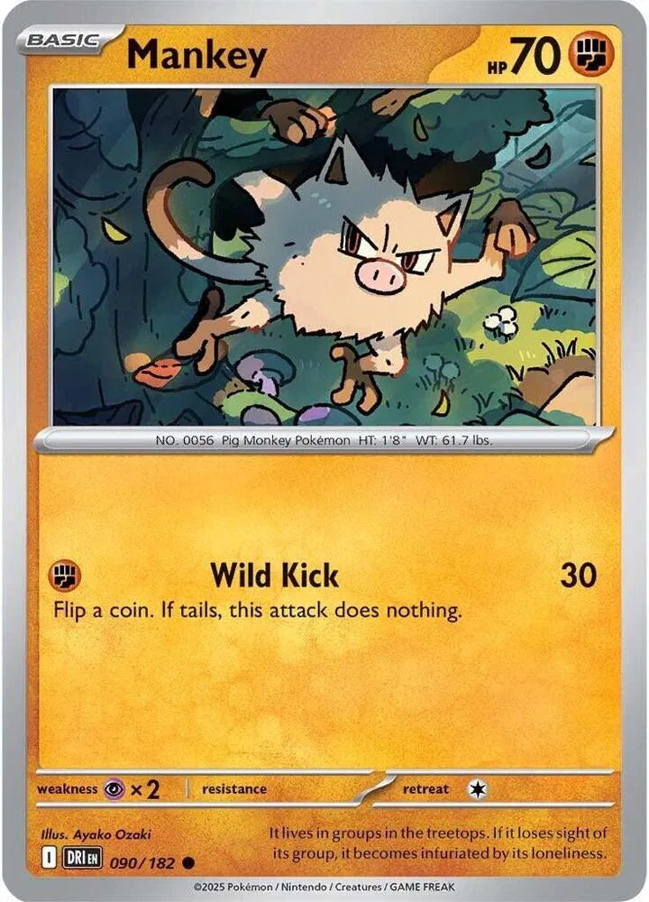 Mankey #090/182 (Normal) - Destined Rivals