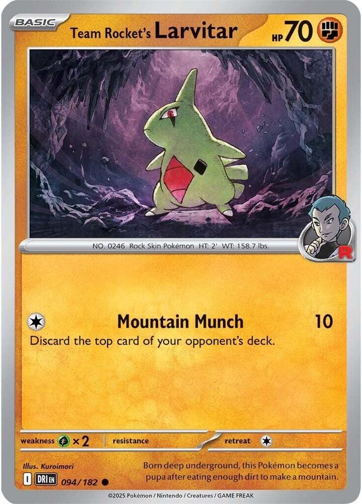 Team Rocket's Larvitar #094/182 (Normal) - Destined Rivals