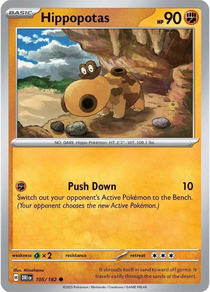 Hippopotas #105/182 (Normal) - Destined Rivals