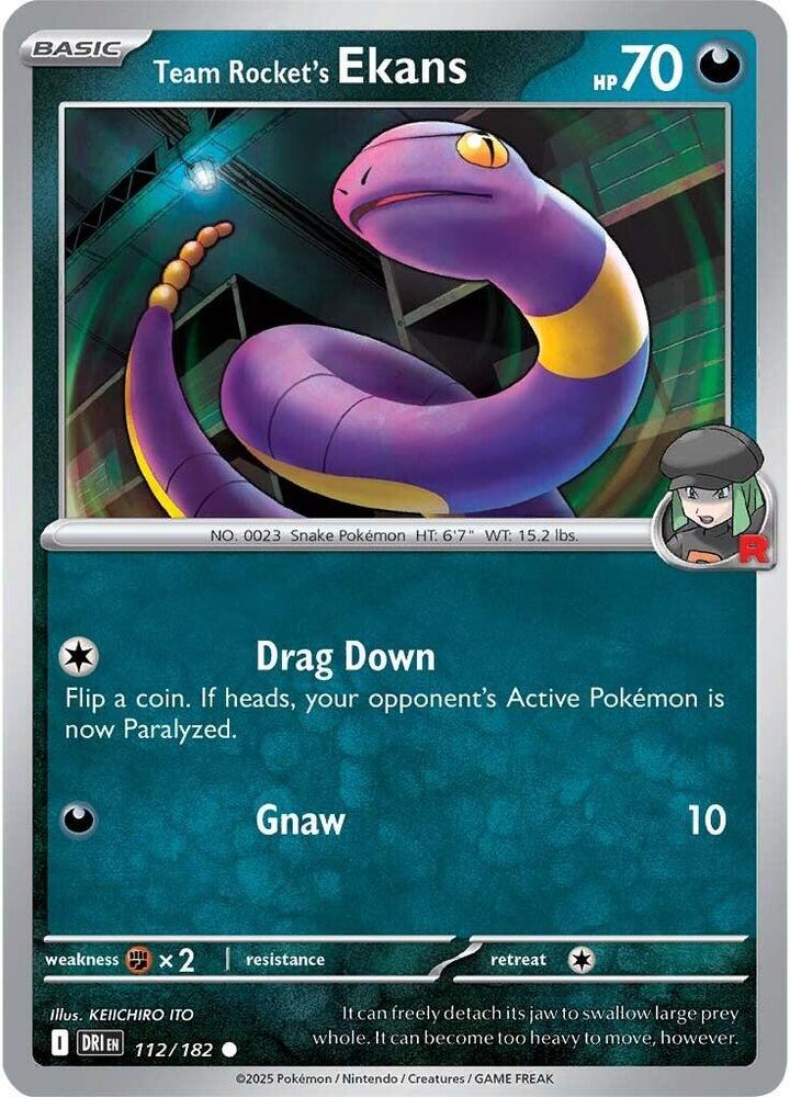 Team Rocket's Ekans #112/182 (Normal) - Destined Rivals