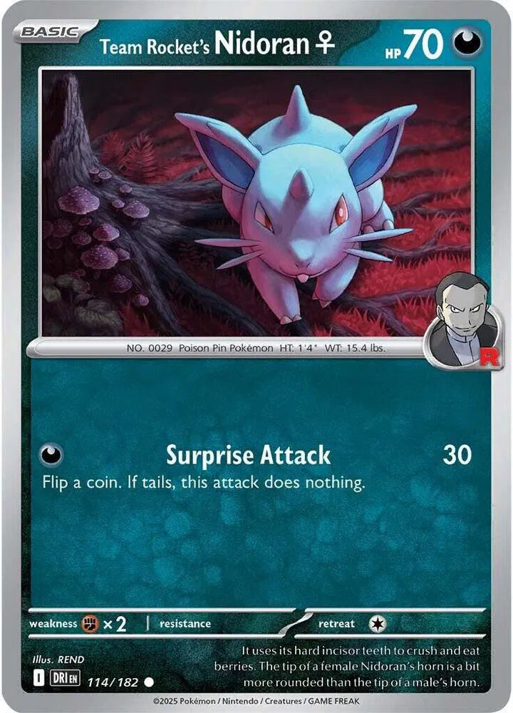 Team Rocket's Nidoran F #114/182 (Normal) - Destined Rivals